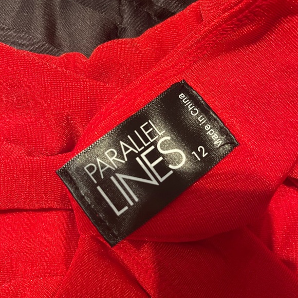 Parallel Lines cut out cross front mini dress in red - Picture 5 of 8